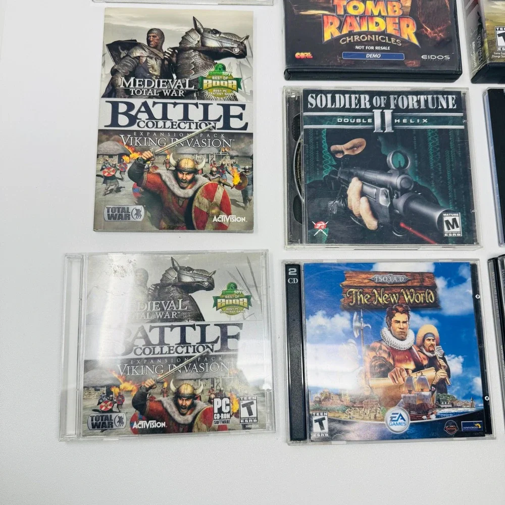 PC Game Lot Half-Life GOTY Age of‎ Empires III Soldier of Fortune II Tomb Raider